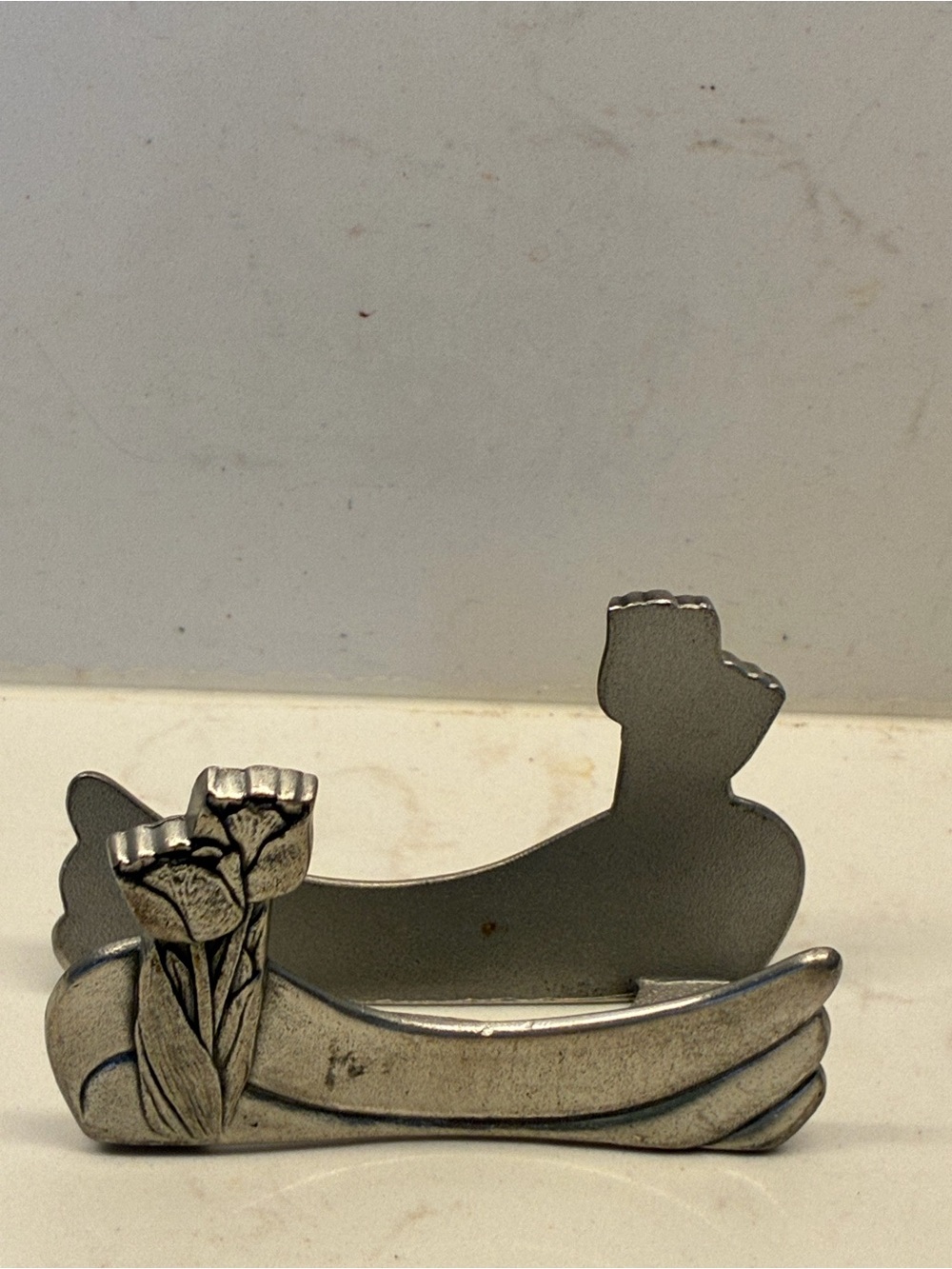 Royal Selangor Pewter Singapore Roses Flowers decorative business Card stand